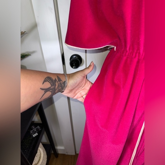 Vintage Vanity Fair Pink Batwing Zipper Front Robe - Picture 6 of 13